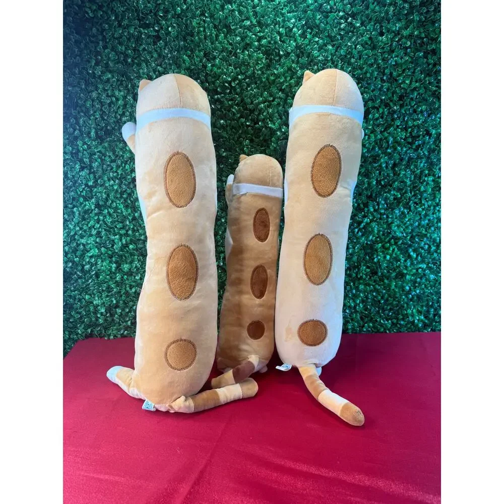 Lissipuppe Long Cat Plush Body Pillow Lot 3 Brown White Cartoon 25